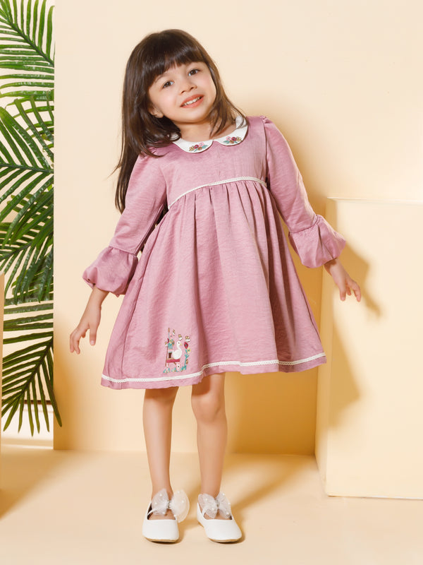 Girls Embroidered Dress 16625