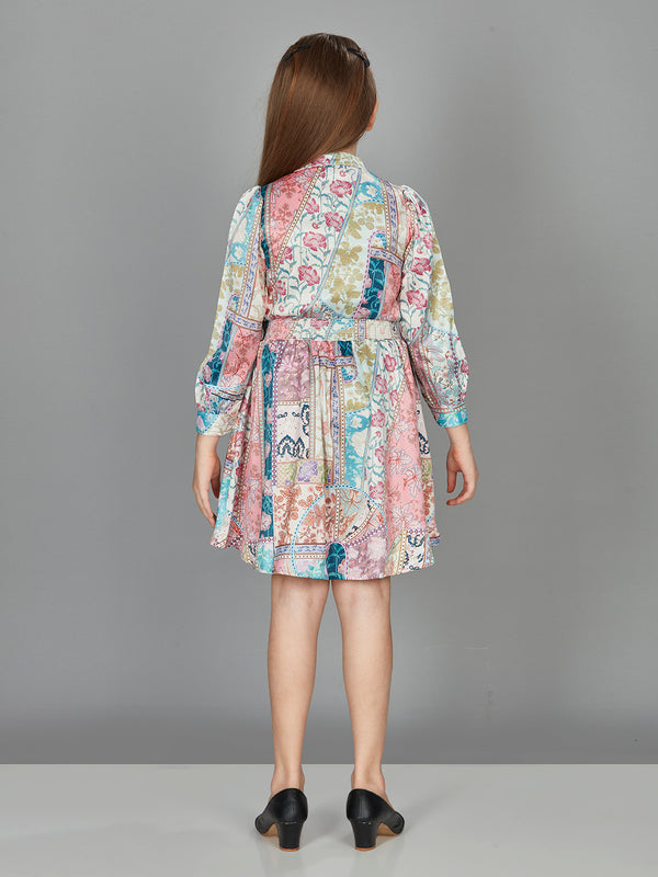 Peppermint Girls Abstract Print Dress 16650 2