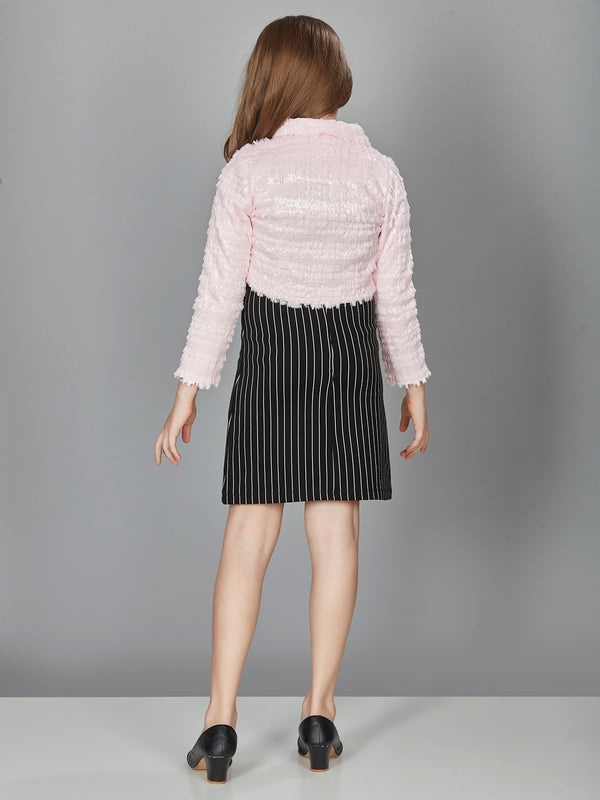 Girls Striped Dress with Jacket 16800