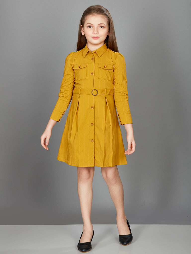 Girls Casual Dress with Belt 17059