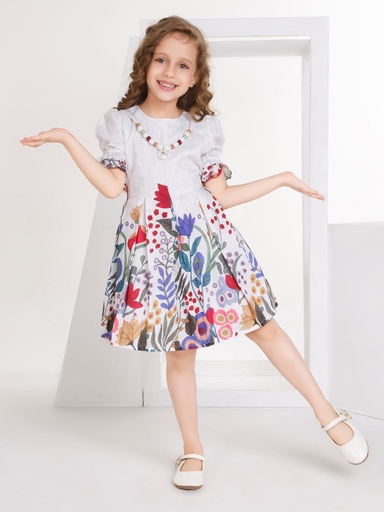 Girls Floral Print Dress 17272