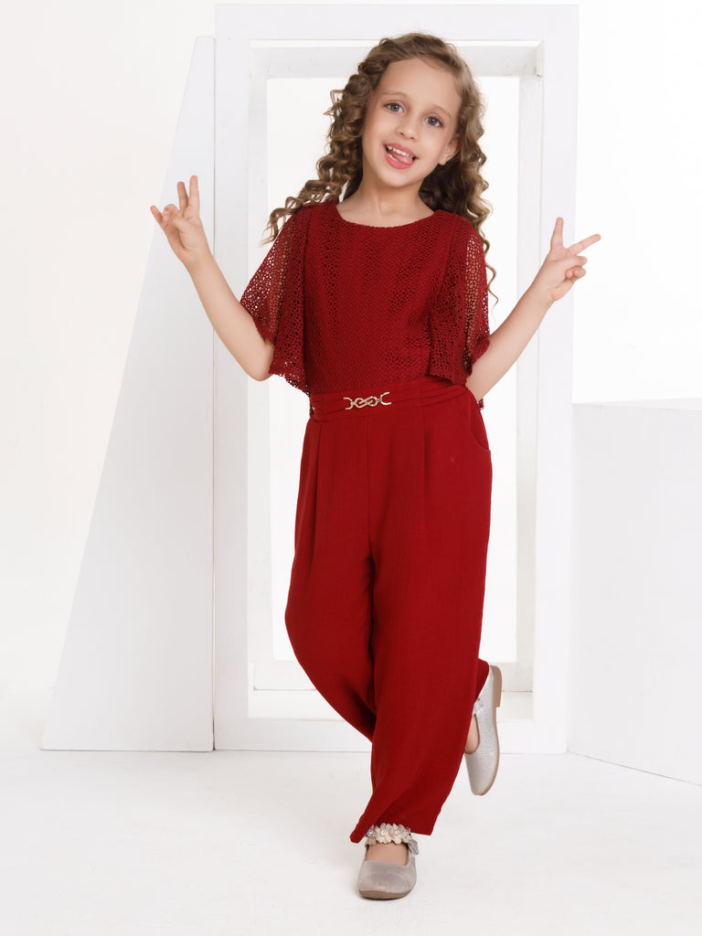 Girls Design Net Jumpsuit 17299