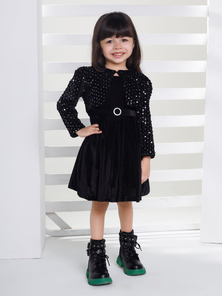 Girls Velvet Dress with Jacket 17321 Peppermint