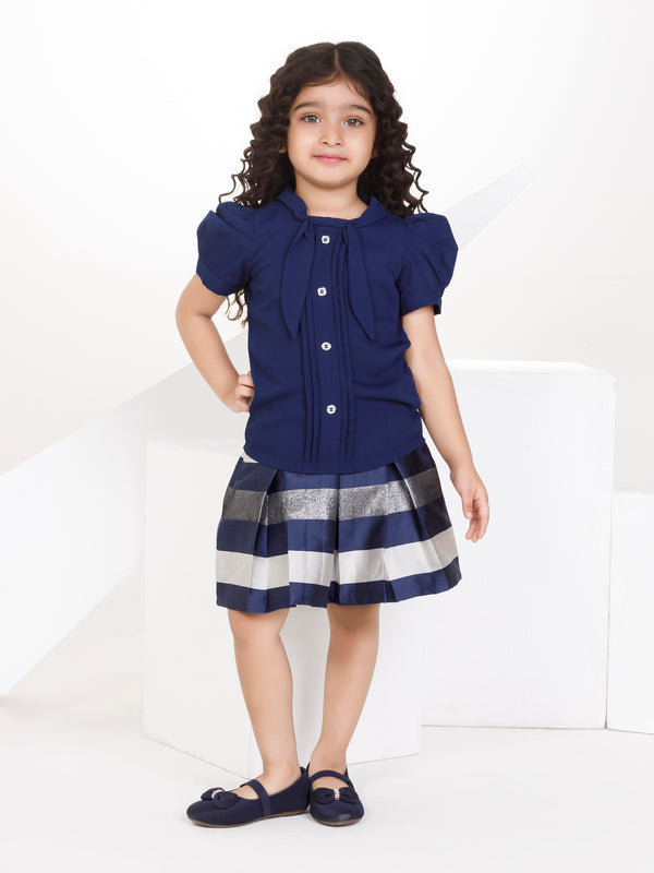 Girls Jaquard Skirt with Top 17331