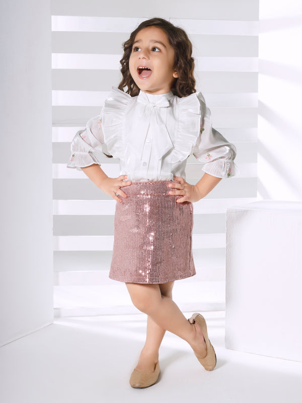 Girls Sequins Skirt with Top 17357