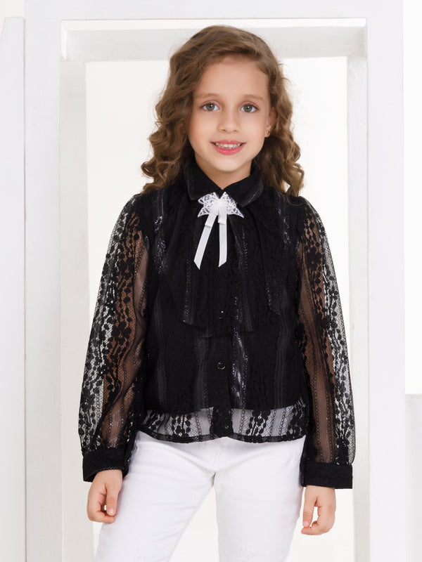 Girls Design Net Top 18381