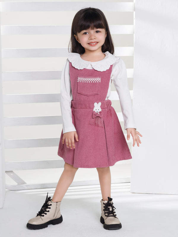 Girls Textured Dress with Top 18445