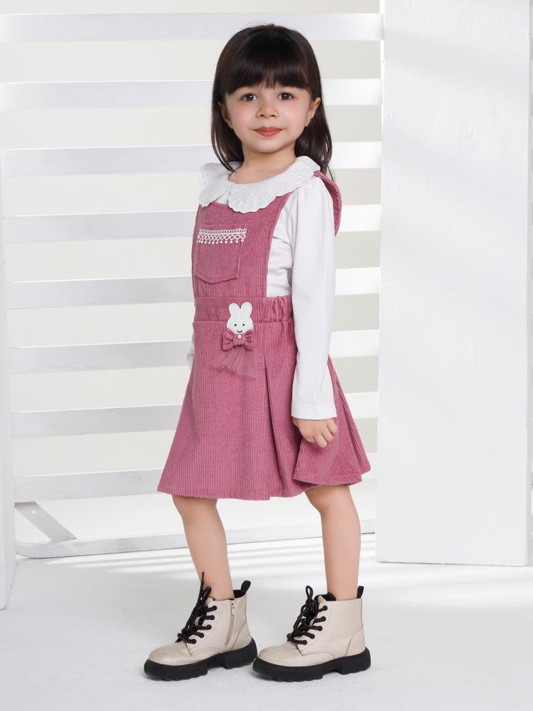 Girls Textured Dress with Top 18445