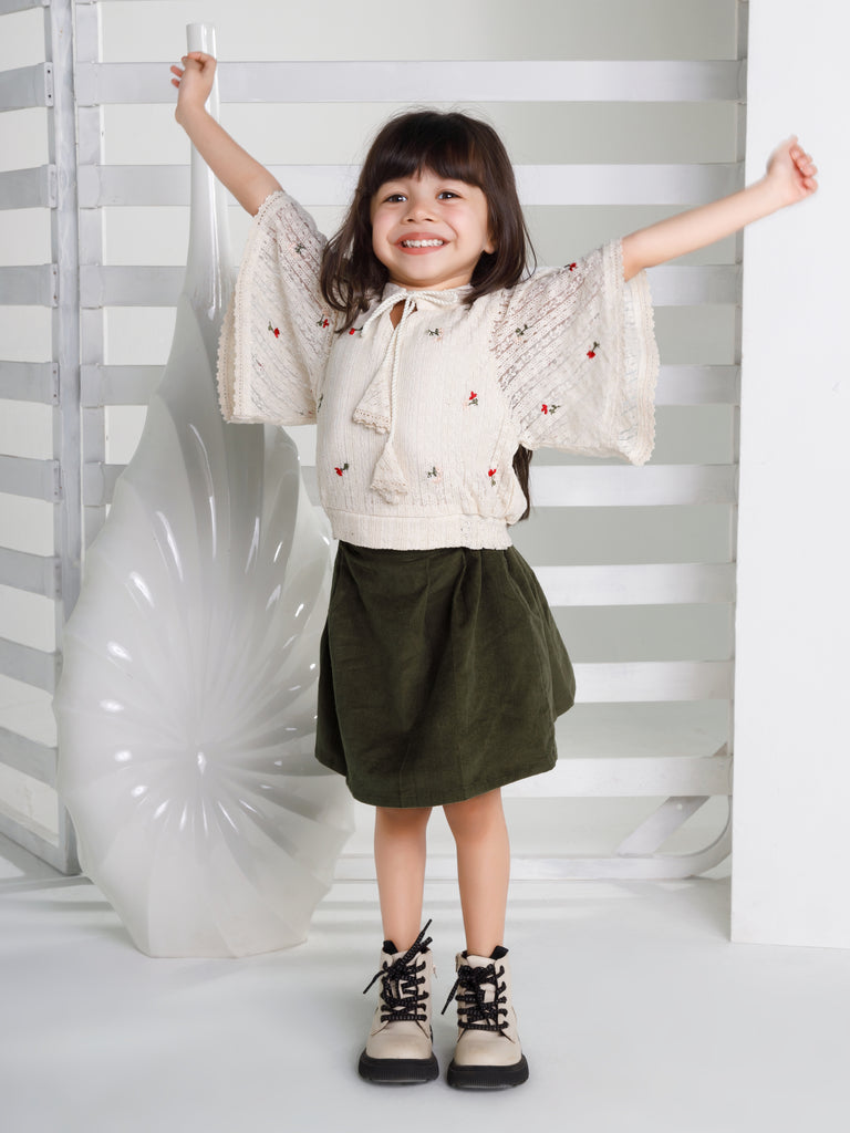 Girls Design Net Skirt with Top 18453