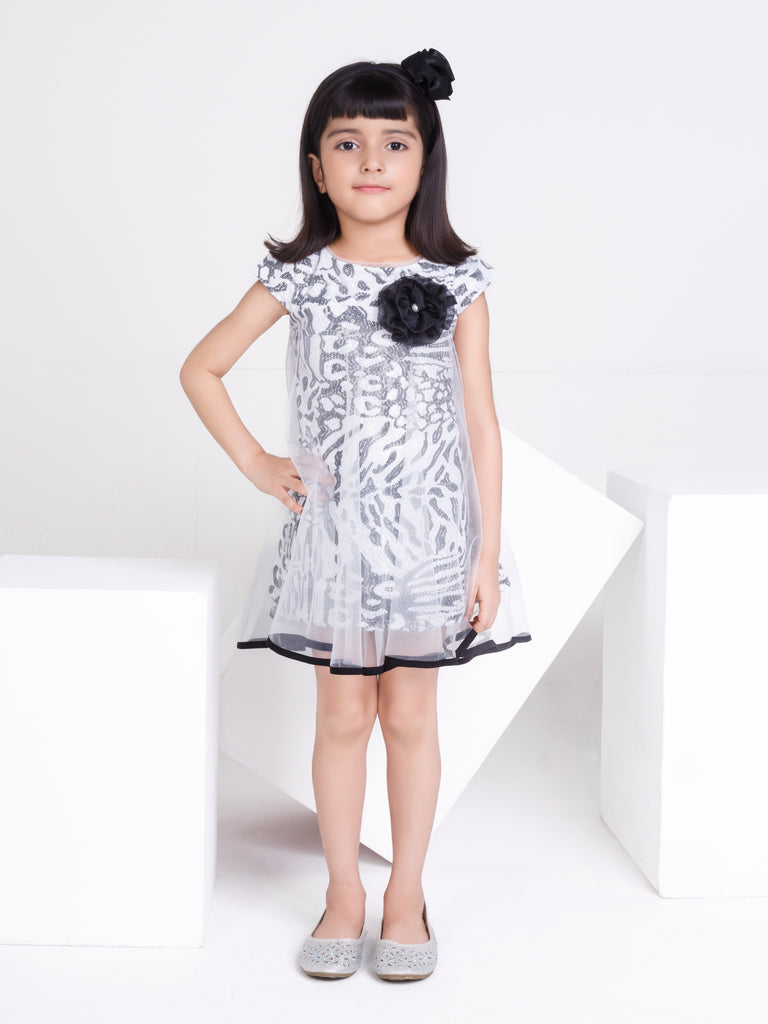 Girls Sequins Dress with Hairband 18493