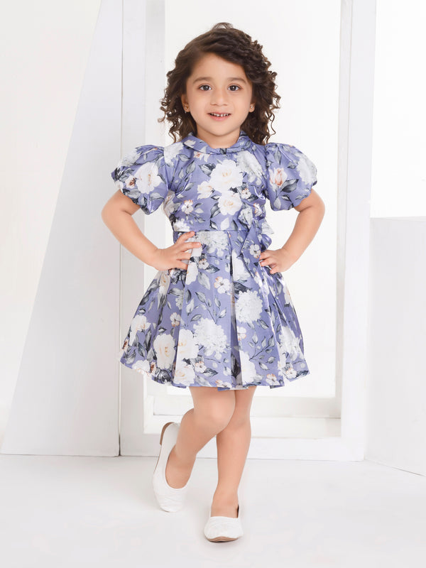 Girls Floral Print Dress 18499