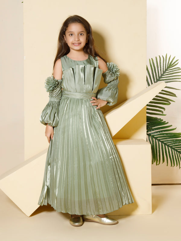 Girls Fashion Gown with Belt 18701