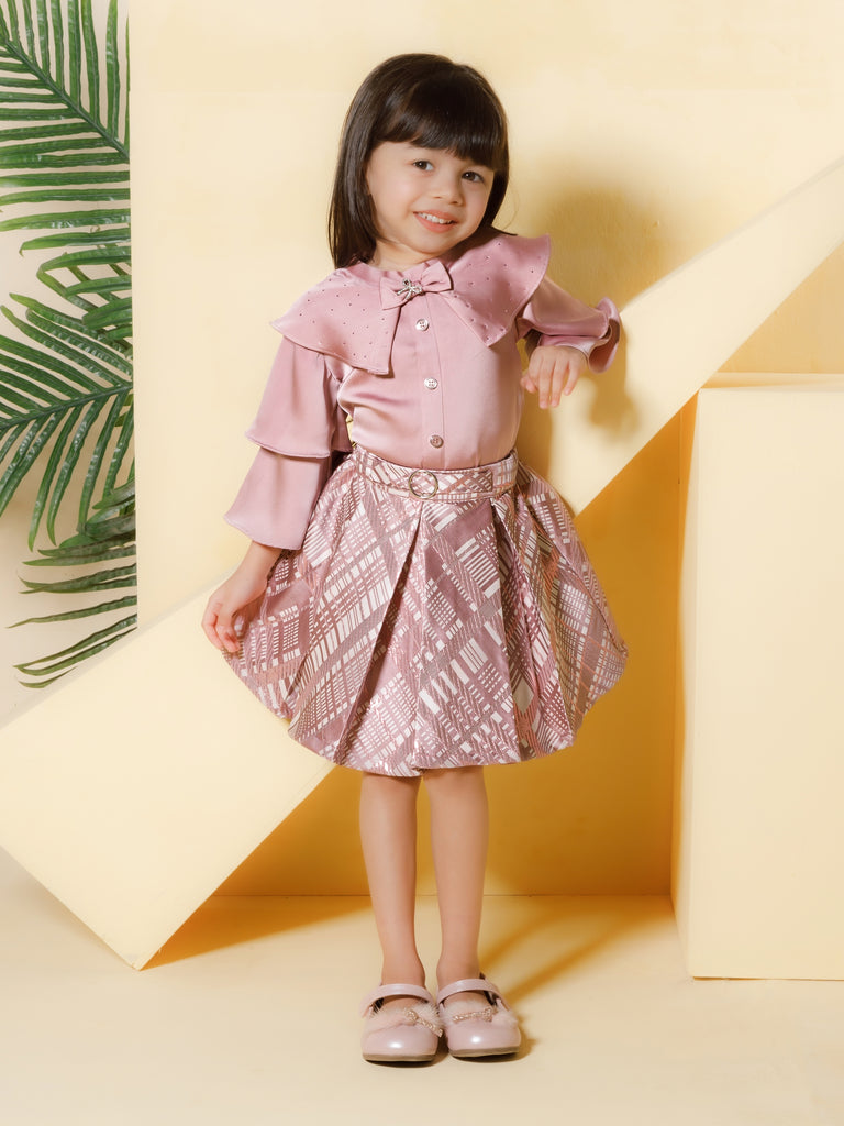Girls Checkered Top with Skirt 18761