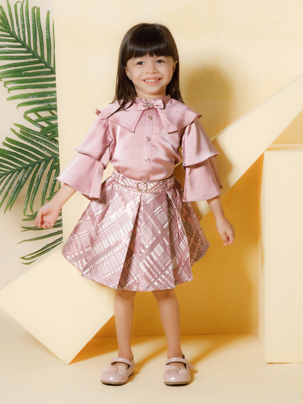 Girls Checkered Top with Skirt 18761