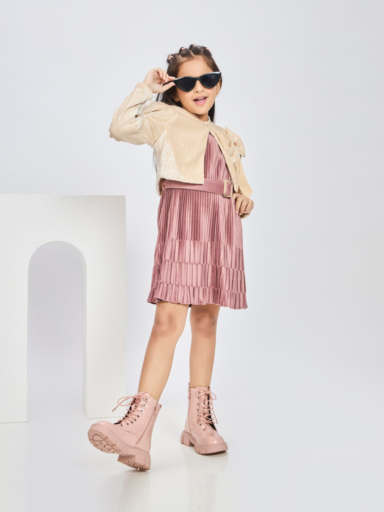 Girls Sequins Dress & Jacket 19656