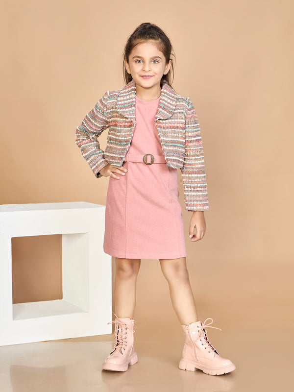 Girls Yarn Dyed Dress & Jacket 19664