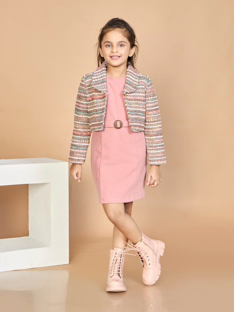 Girls Yarn Dyed Dress & Jacket 19664