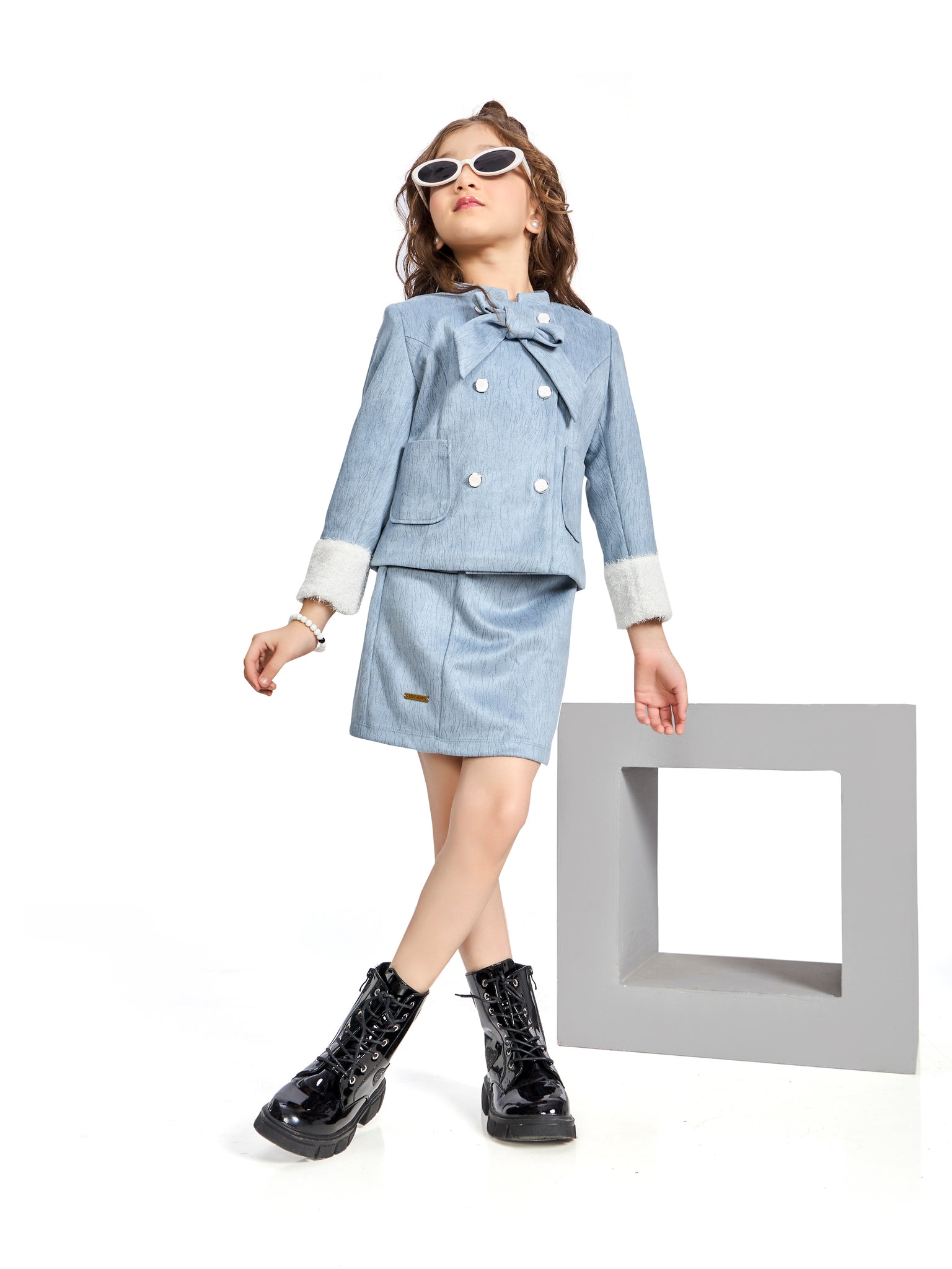 Girls Textured Skirt & Coat 19666 – Peppermint