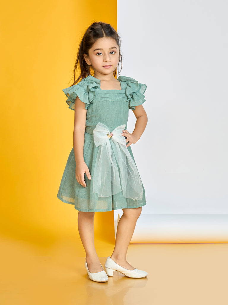 Girls Festive Dress with Belt 19706