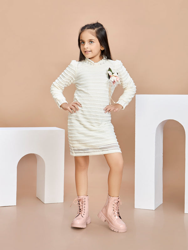 Girls Design Net Dress 19707
