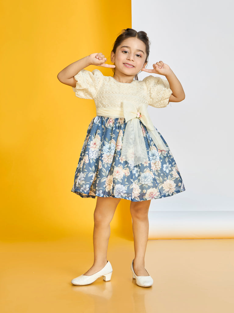 Girls Design Net Dress 19709
