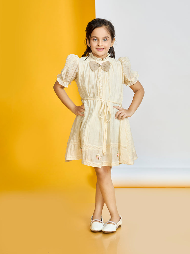 Girls Semi Party Dress with Belt 19714