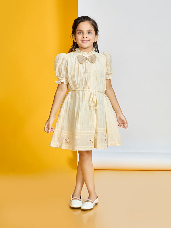 Girls Semi Party Dress with Belt 19714