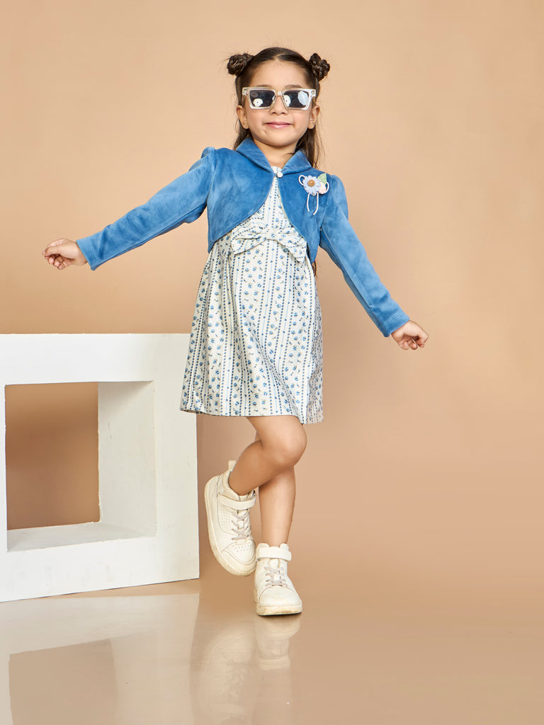 Girls Velvet Dress & Jacket 19723