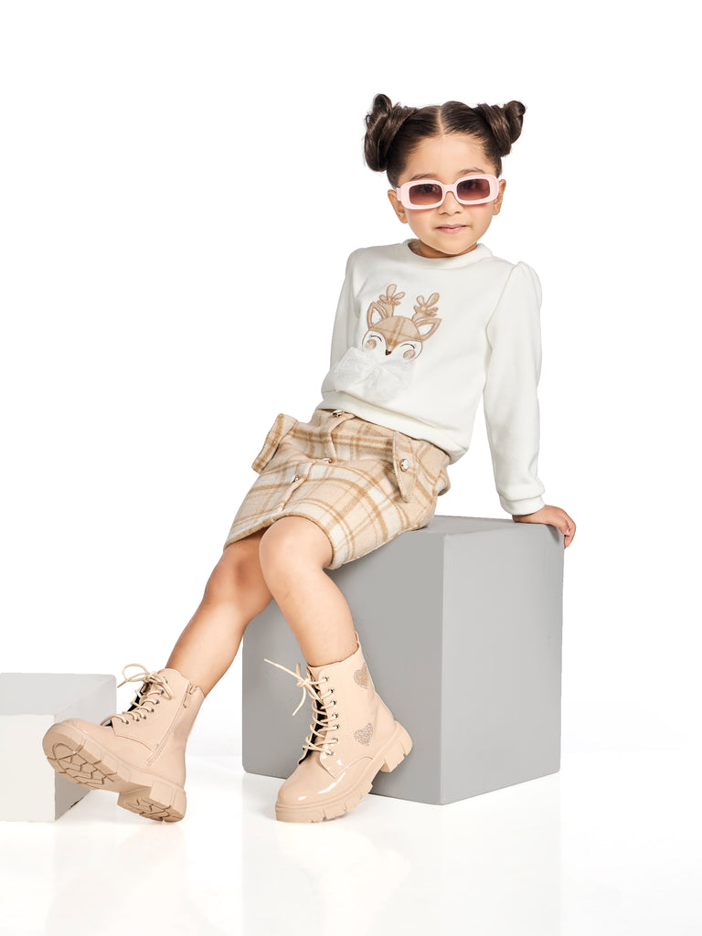 Girls Checkered Skirt & Top 19733