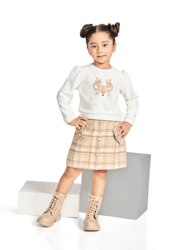 Girls Checkered Skirt & Top 19733