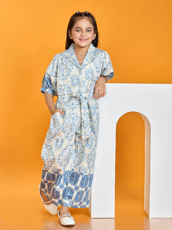 Girls Abstract Print Jumpsuit 19760