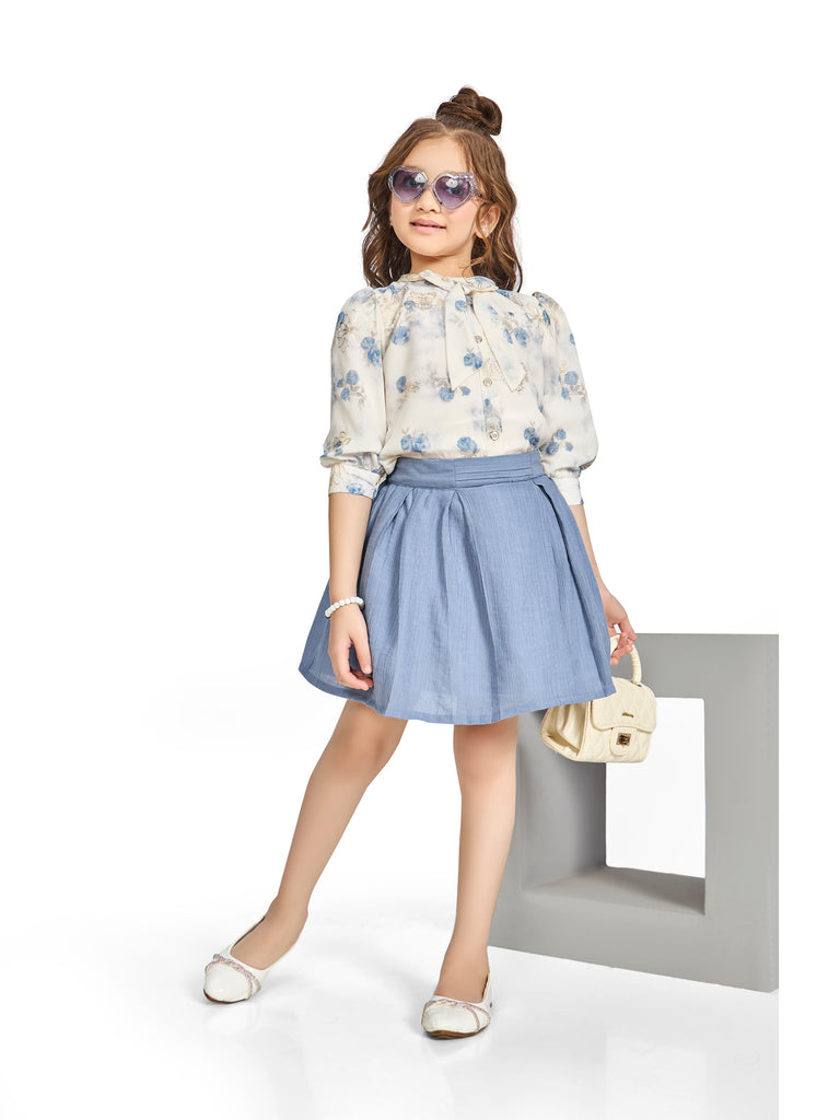 Girls Embroidered Skirt & Top 19767