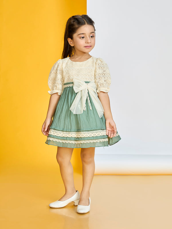 Girls Design Net Dress 19779