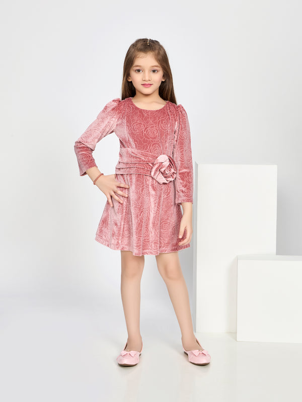 Girls Floral Print Dress 19805