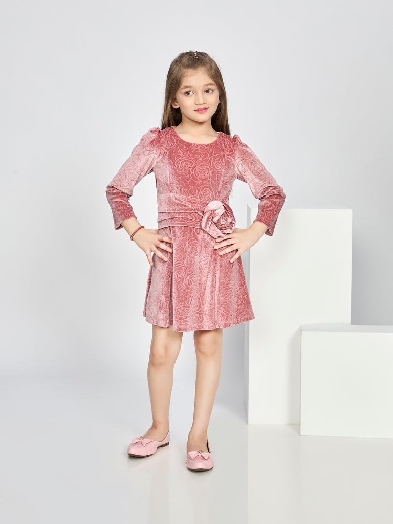 Girls Floral Print Dress 19805
