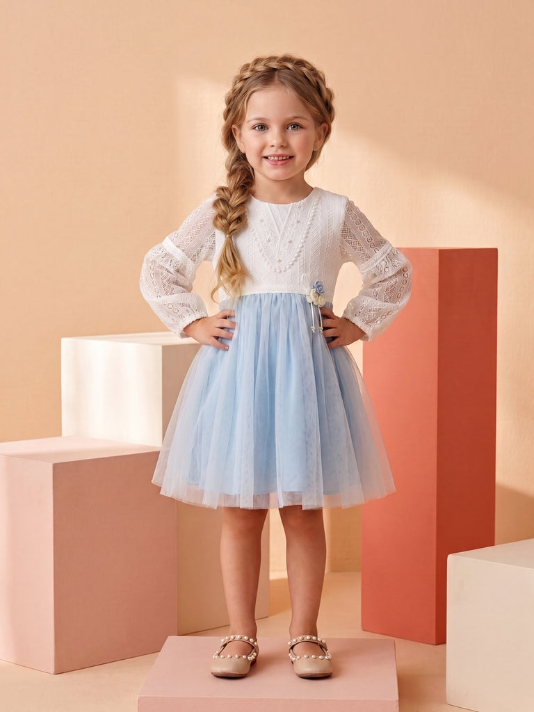 Girls Design Net Dress 19921