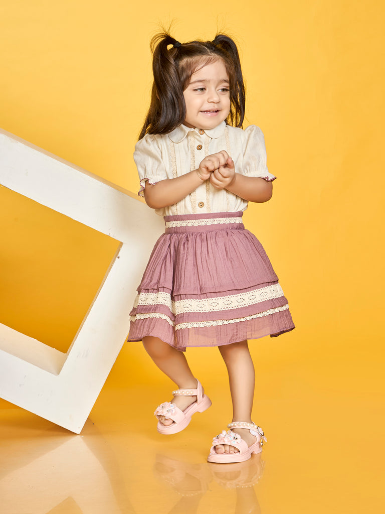 Girls Semi Casual Skirt & Top 19925