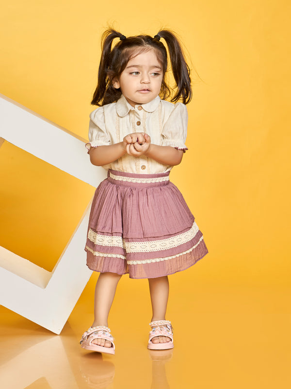 Girls Semi Casual Skirt & Top 19925