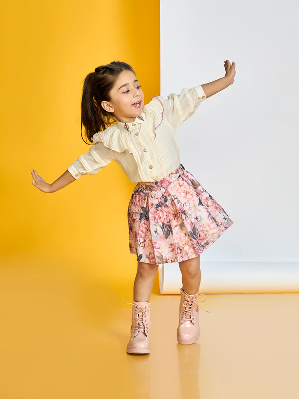 Girls Printed Skirt & Top 19963