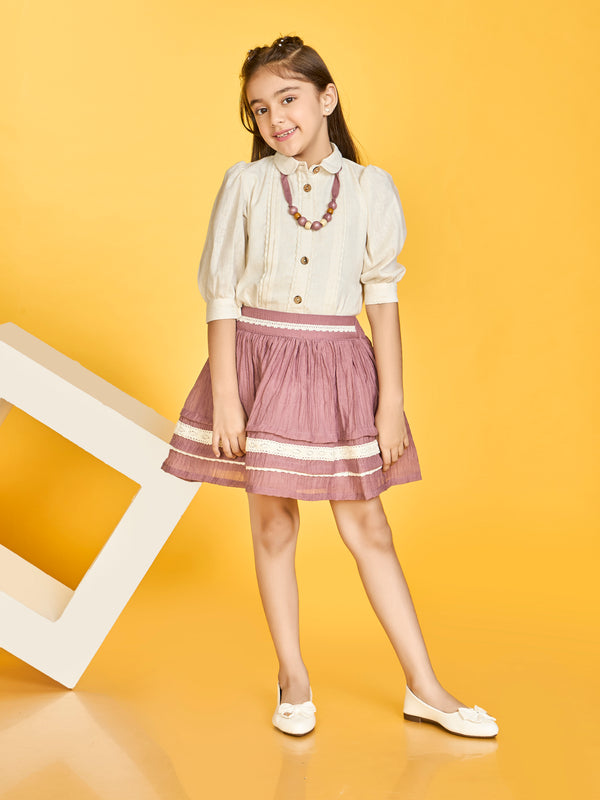 Girls Fashion Skirt & Top with Neckpiece 19965