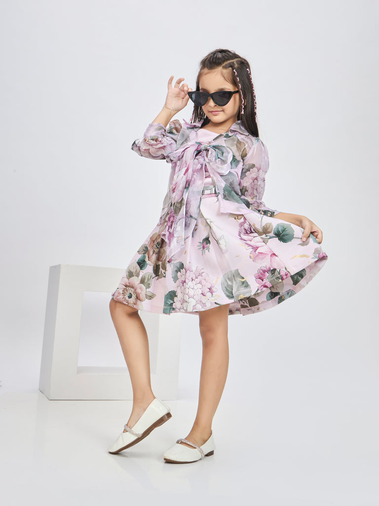 Girls Floral Print Skirt, Top & Jacket 20132
