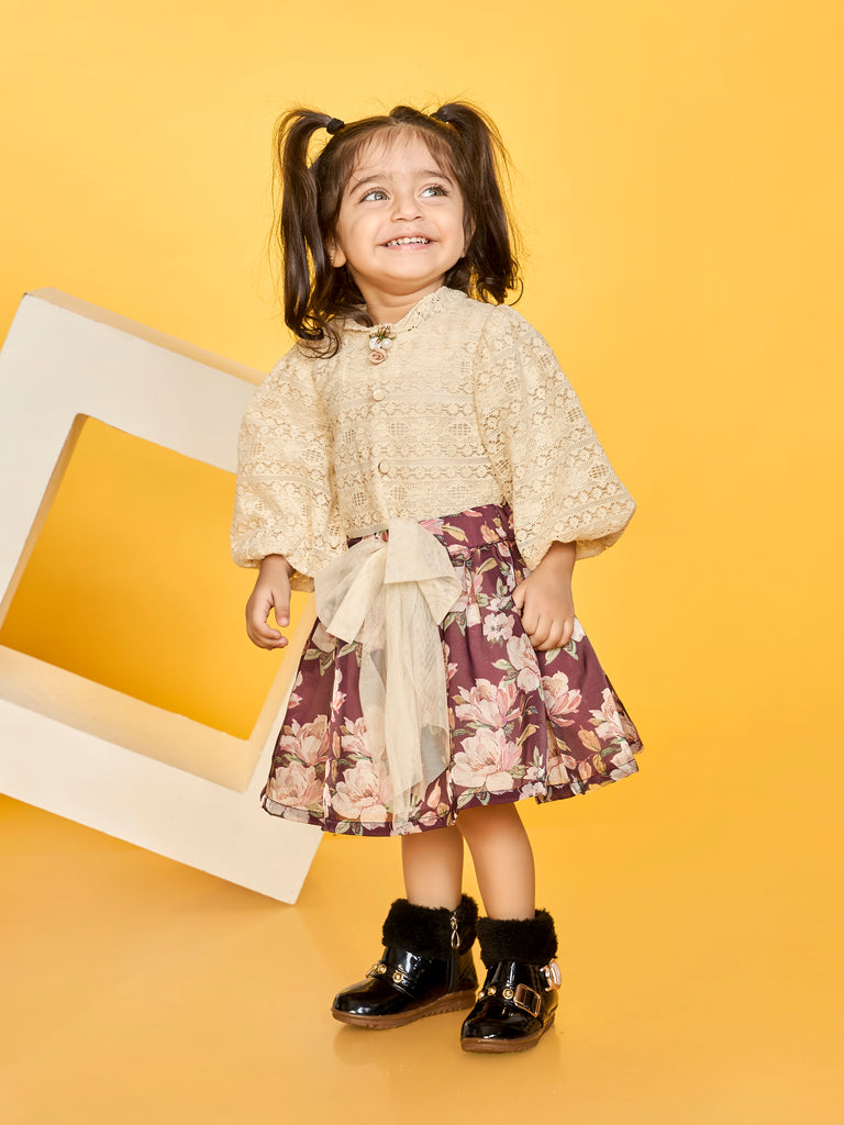 Girls Floral Print Skirt & Top 20133