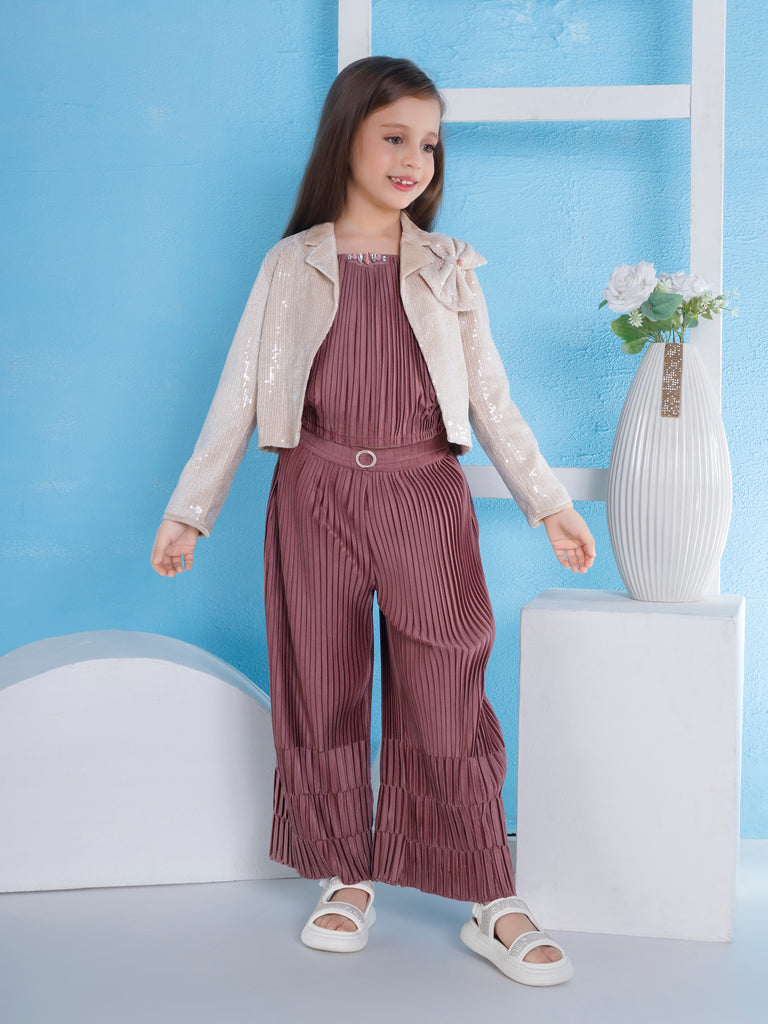 Girls Sequins Pant, Top & Jacket 20138