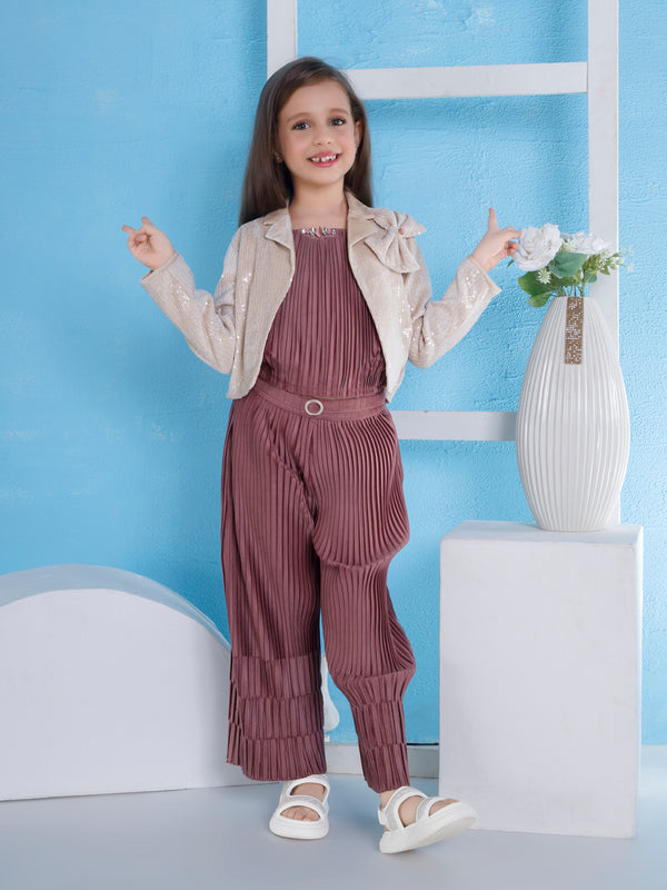 Girls Sequins Pant, Top & Jacket 20138