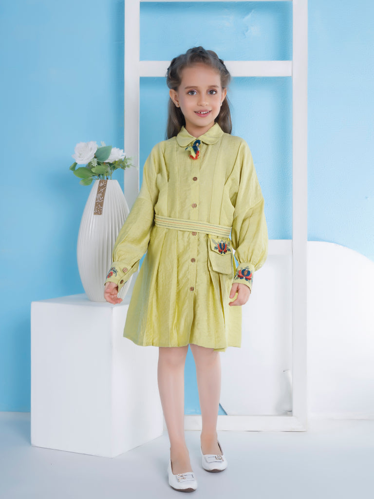 Girls Fashion Dress with Belt 20143