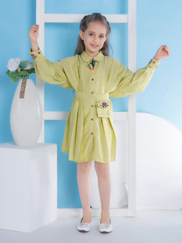 Girls Fashion Dress with Belt 20143