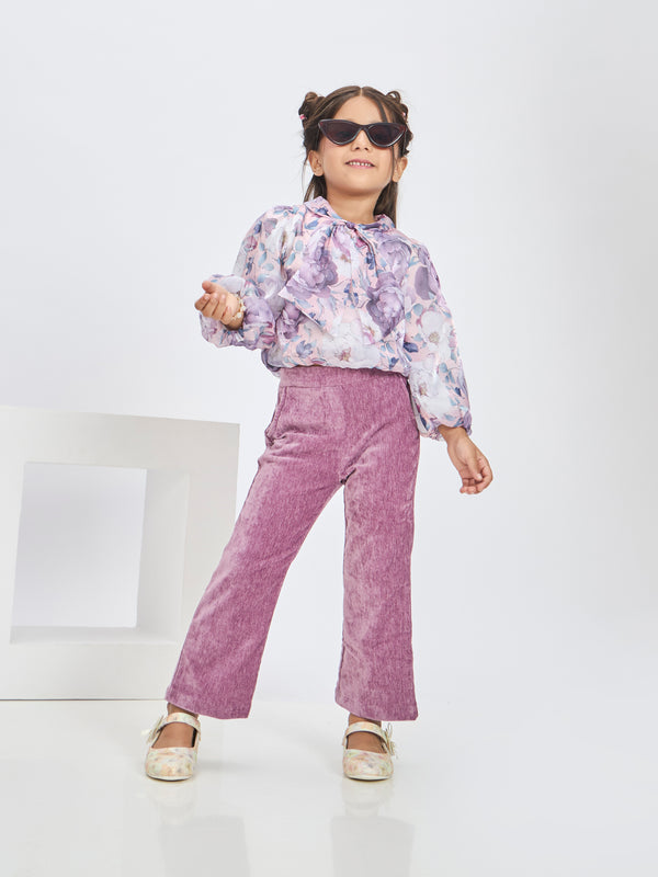 Girls Floral Print Pant & Top 20195
