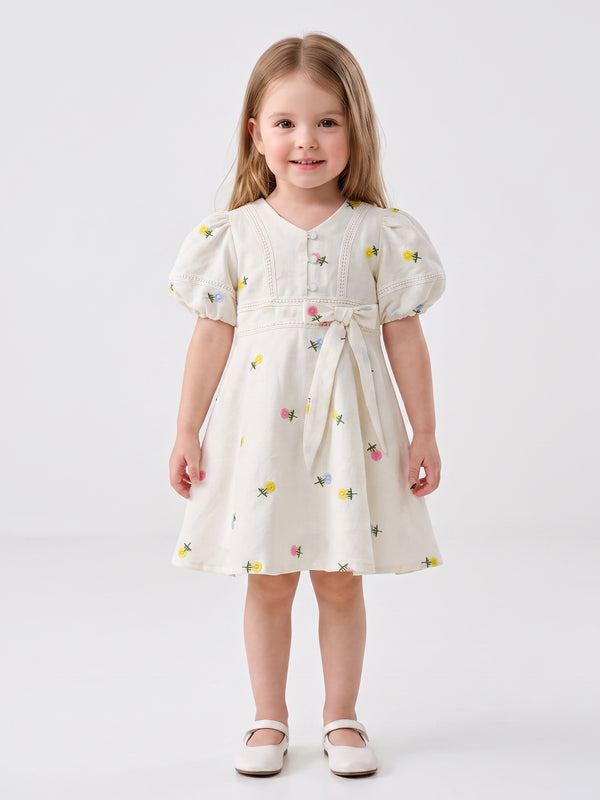 Girls Embroidered Dress 21510