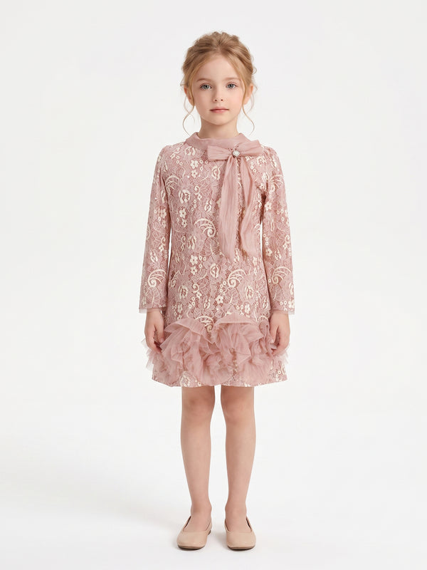 Girls Design Net Dress 21514