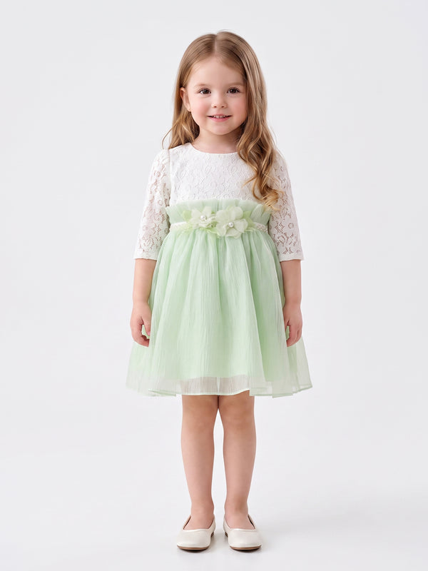 Girls Design Net Dress 21539